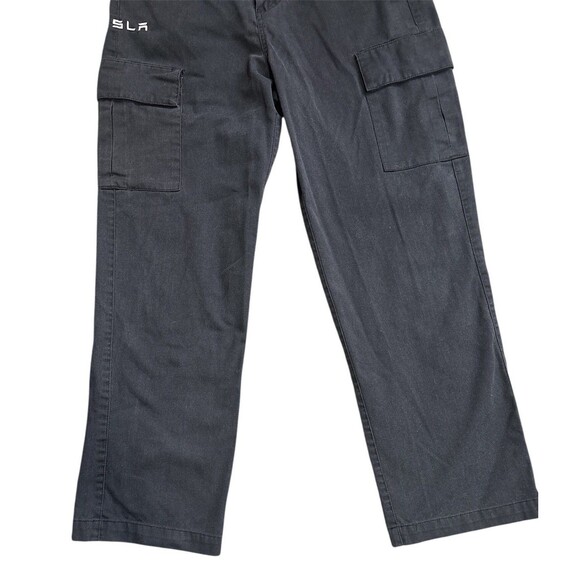 TESLA Men’s Factory Embroidered Logo Cargo Tactical Black Work Pants. 28x28 - Picture 3 of 10